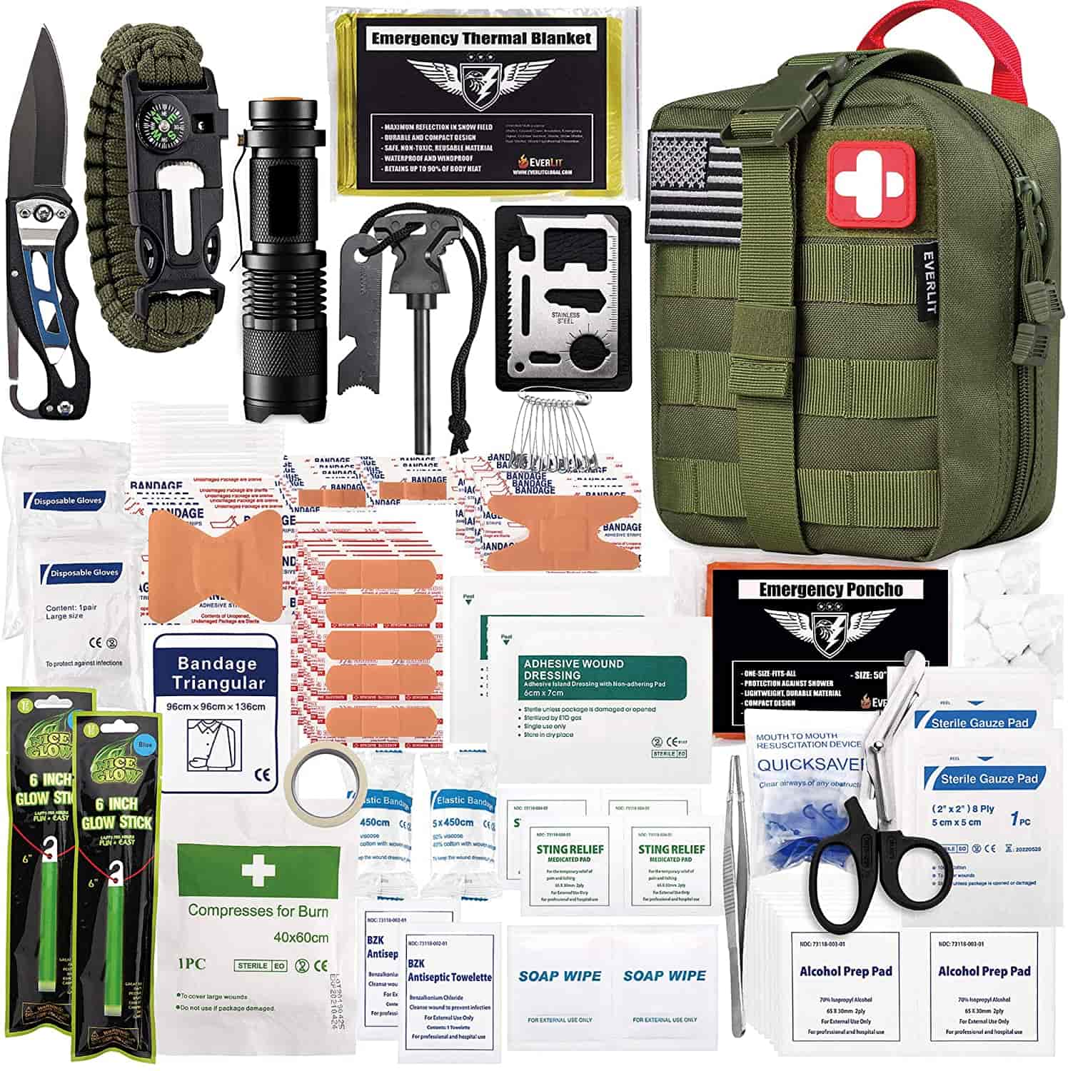 Ko te Kete Awhina Tuatahi o te Ora Green kei roto 250 Piece First Aid Kit