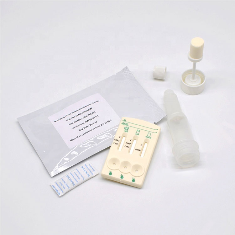 Rapid One Step Saliva Multi Drug Test 5 In 1 Drug Test Panel