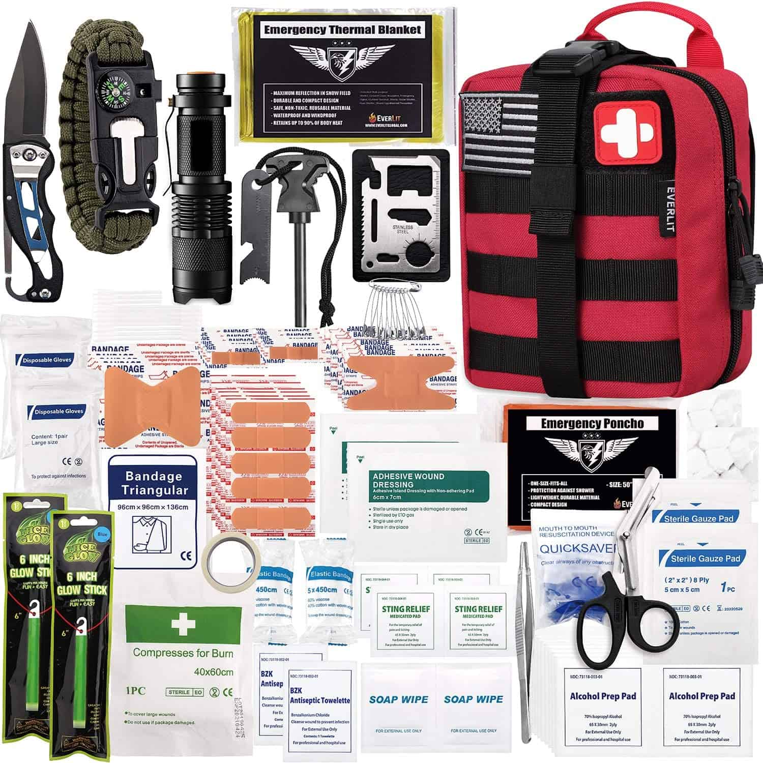 Whero Survival First Aid Kit Kei roto 250 Piece First Aid Kit